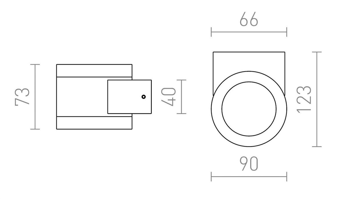 AUSSENLEUCHTE MOIRE II Aluminium 5 W IP54 - Silberfarben, Metall (123/9/73cm) - Rendl