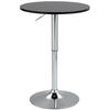 2IN1 Stehtisch Höhenverstellbar Ø 60cm CHERI - 106cm Hoch, Metall Gestell | Schwarz-Silber - Schwarz, Metall (60/60/106cm) - DELUKE