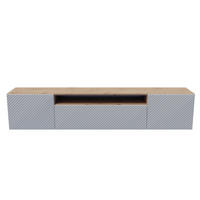 TV-LOWBOARD Weiß NIKOL Hängend Frezierte Fronten Mit Regalen - Weiß, Holzwerkstoff (200/40/41cm) - Sepro Meble
