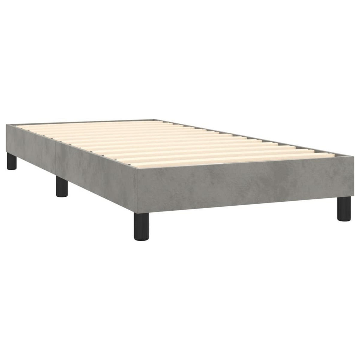 POLSTERBETT Quiring 100/203 cm - Hellgrau, Holzwerkstoff (100/200cm) - Nettlife