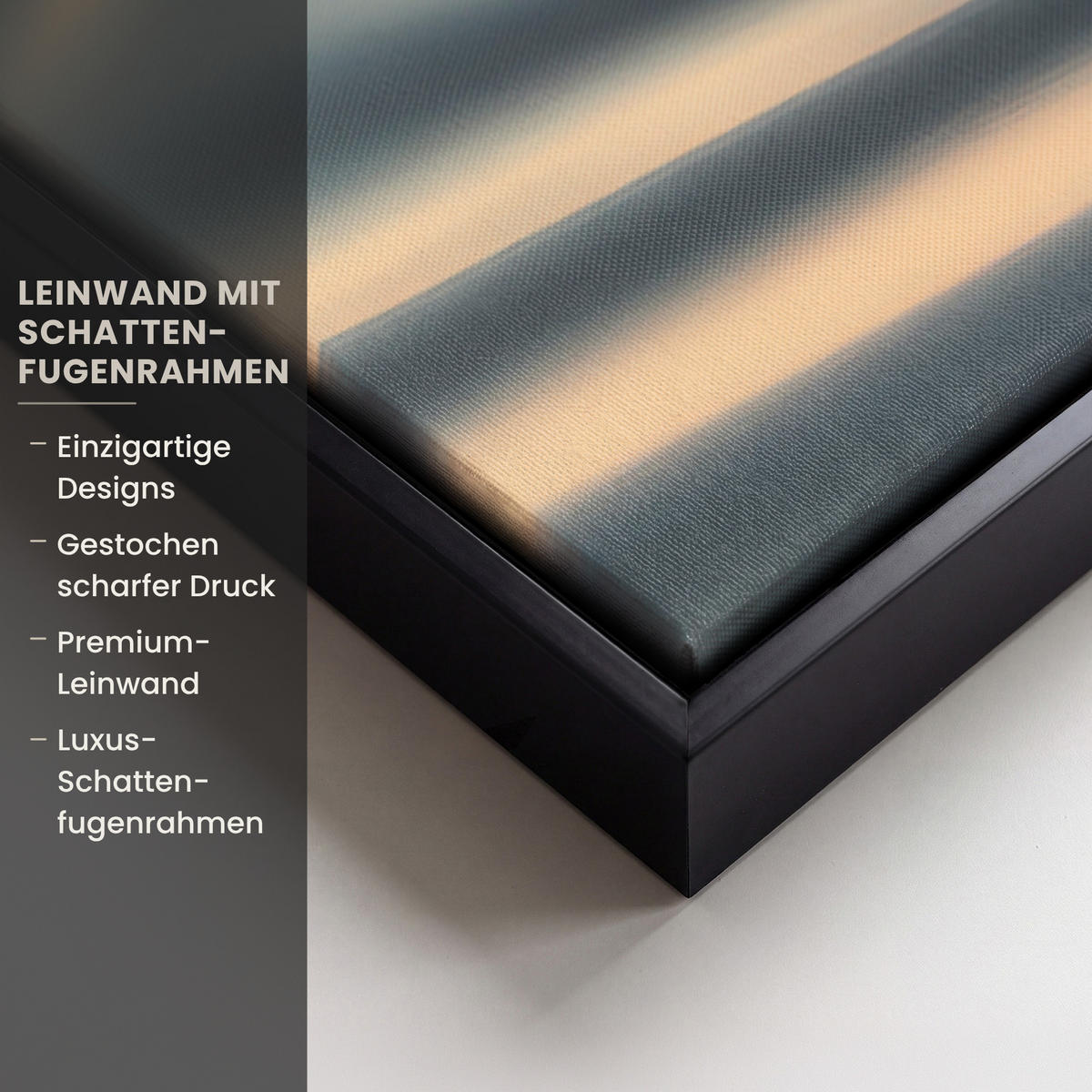 LEINWAND Bilder mit Rahmen - Herz - Wasser - Sonnenuntergang - Natur - Zen - 90x90 - Bernsteinfarben, Textil (90/90cm) - MuchoWow