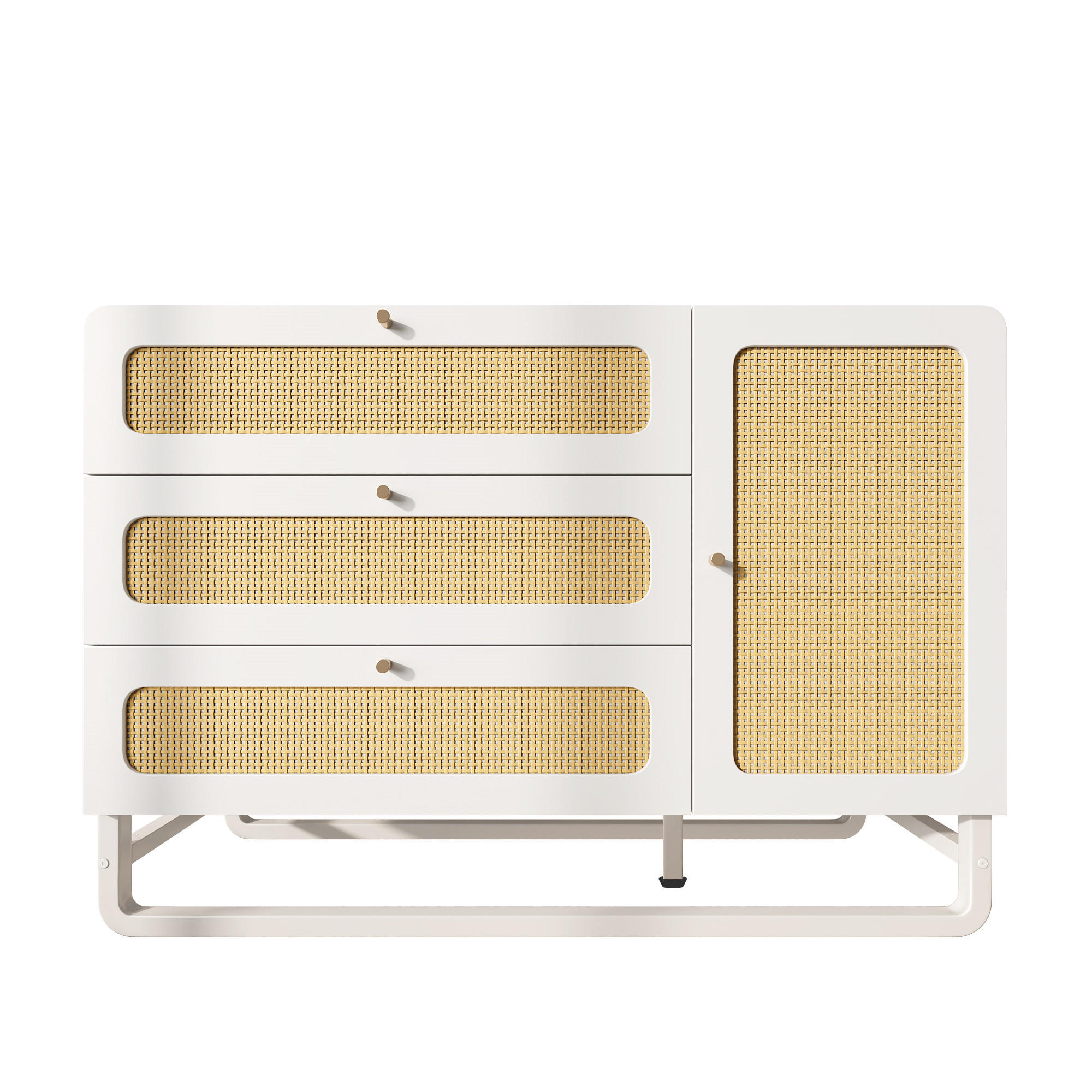 KOMMODE Weiß 120/40/85 cm - Weiß, Metall (120/85/40cm) - PANGIVO