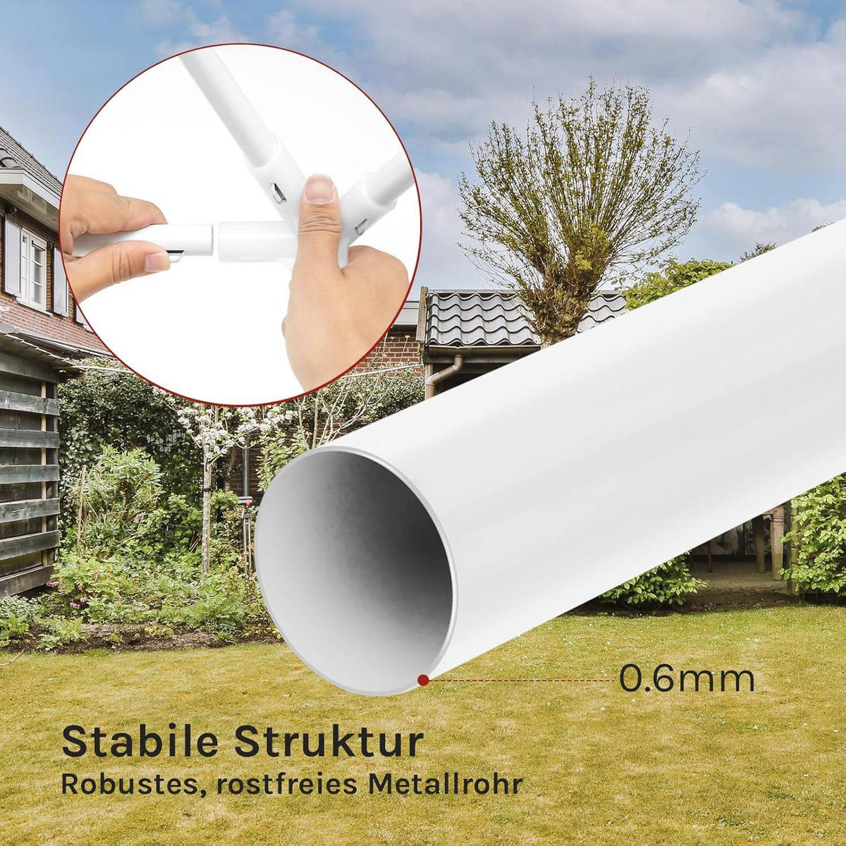 PAVILLON 3,8x3,3 m seckeckig, Gartenpavillon mit Seitenwänden Moskitonetz - Grau, Metall (380/250/330cm) - Woltu