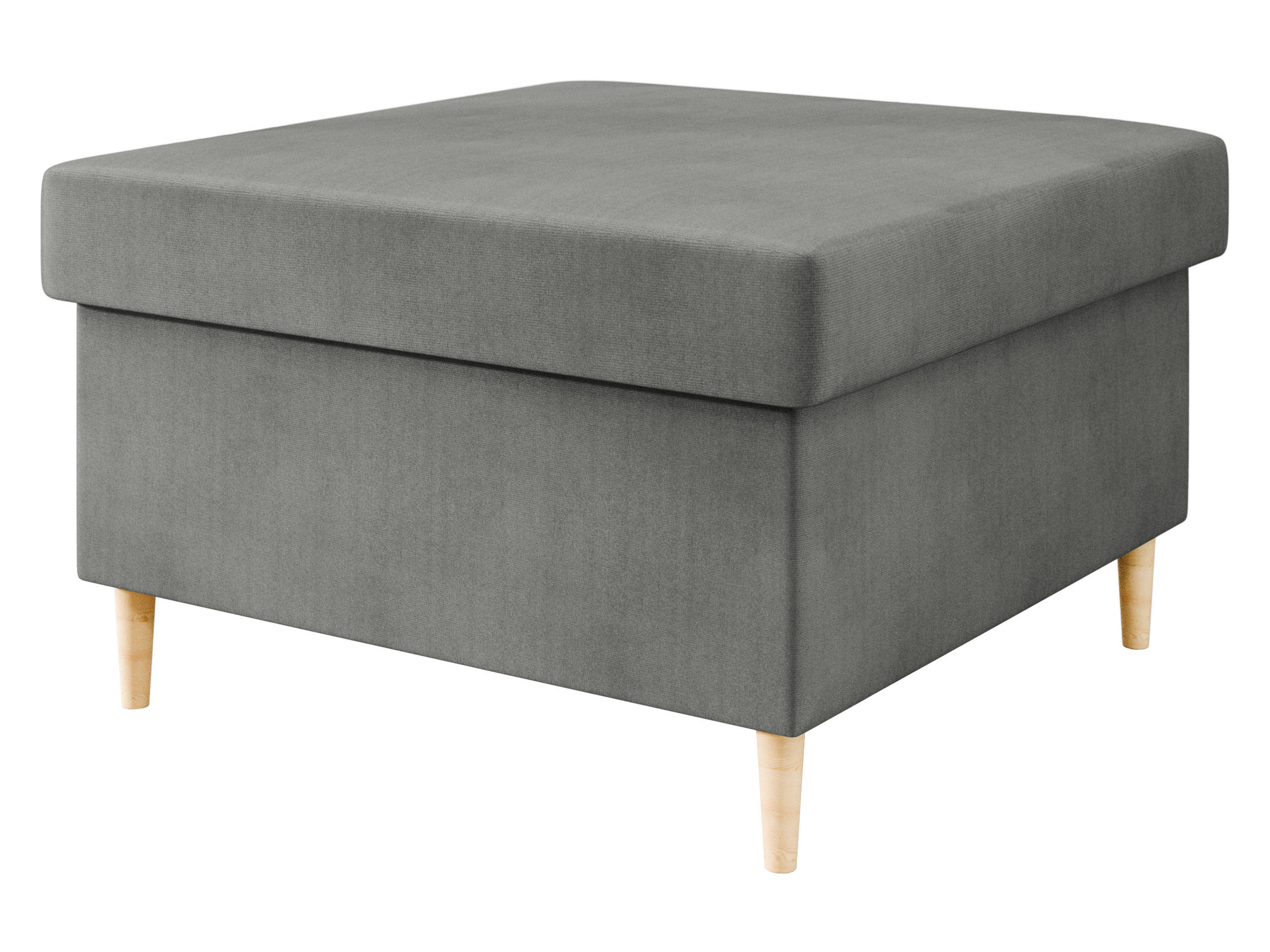 POLSTERHOCEKR Zako P - Naturfarben/Grau, Holz/Textil (70/43/70cm) - MIRJAN24