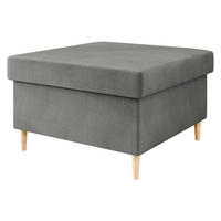 POLSTERHOCEKR Zako P - Naturfarben/Grau, Holz/Textil (70/43/70cm) - MIRJAN24