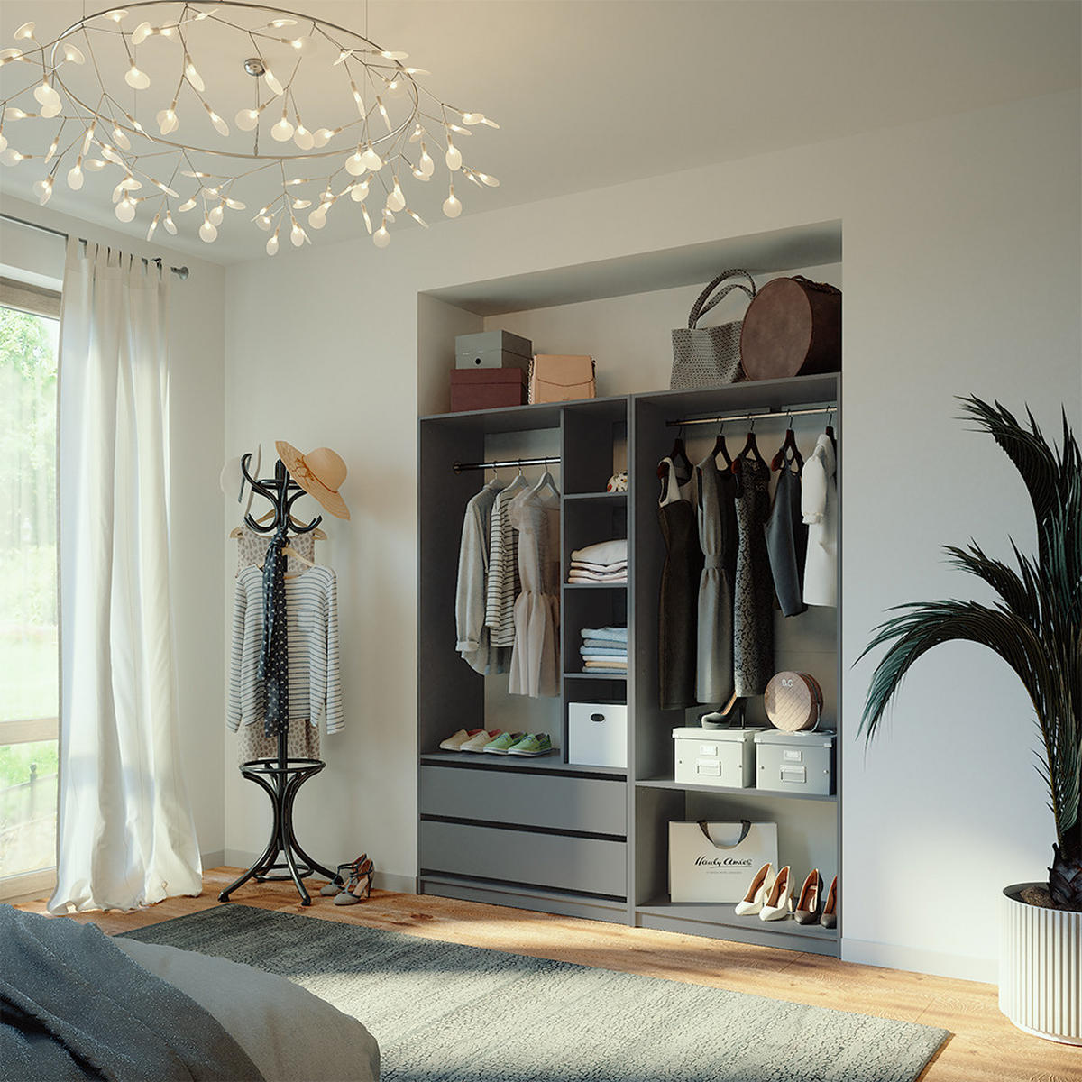 ŠATNÍ SKŘÍŇ Elmo Antracit - antracitová, kompozitní dřevo (180/200/50cm) - Vicco