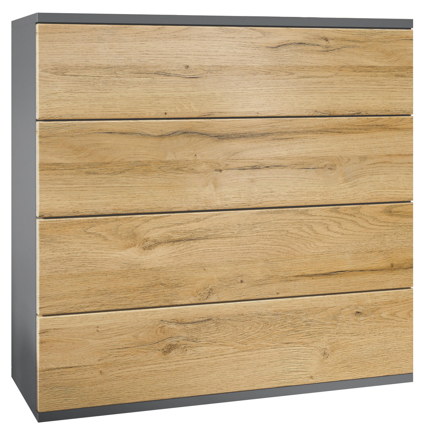 KOMMODE Pavos Eiche Natur - Eichefarben, Holzwerkstoff (76/76/35cm) - Vladon