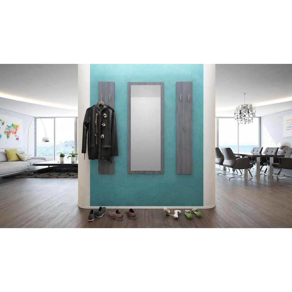 Thumbnail - Vladon Garderobe, Anthrazit, Holzwerkstoff, 120x140x2 cm, Garderobe, Garderoben-Sets & Serien, Garderoben-Sets