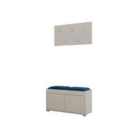 GARDEROBEN-SET Gesita VII - Kaschmir/Blau, Holzwerkstoff/Kunststoff (84/45/35cm) - MIRJAN24