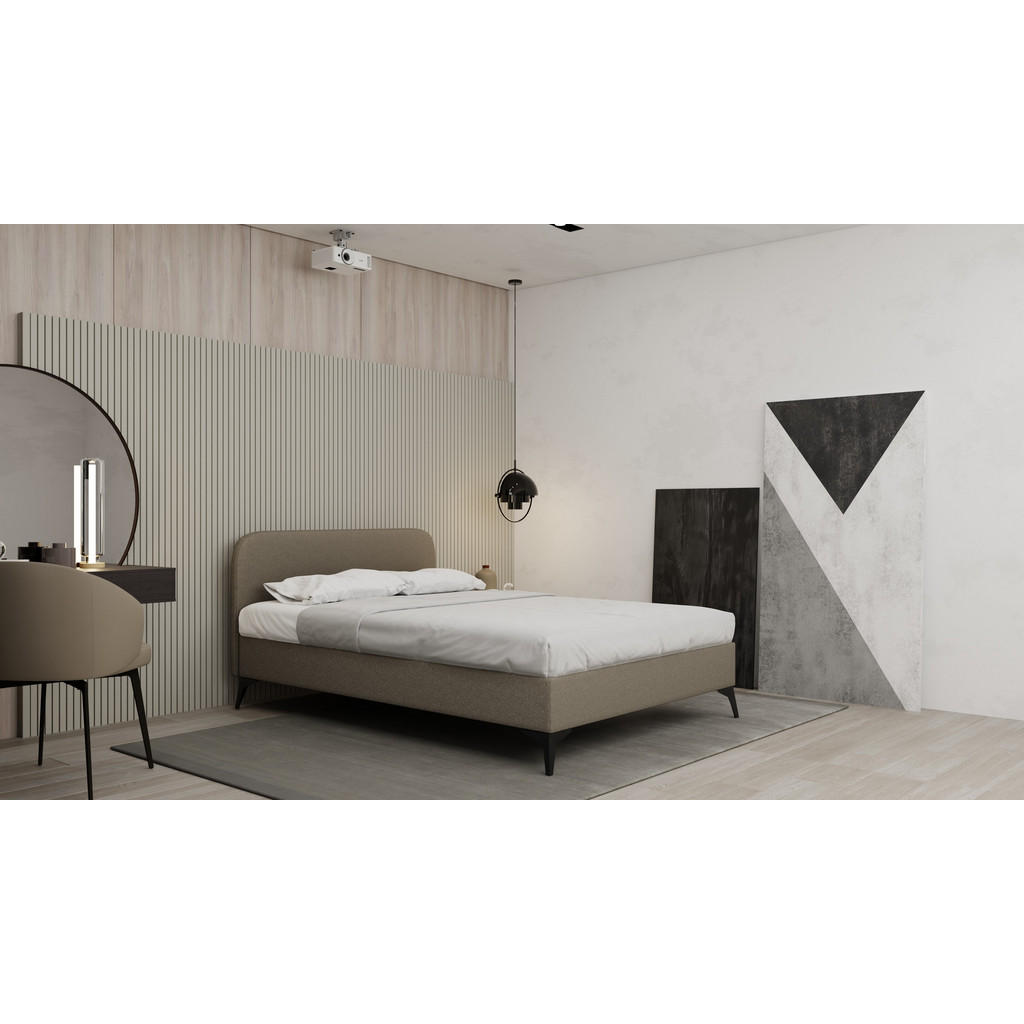 Thumbnail - Panda Möbel Polsterbett, Braun, Holz, Mode, Oeko-Tex® Standard 100, Schlafzimmer, Betten, Polsterbetten
