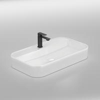 WASCHBECKEN Keramik Weiß 70 / 40 / 11 cm - Weiß Hochglanz, Keramik (40/11/70cm) - EMKE