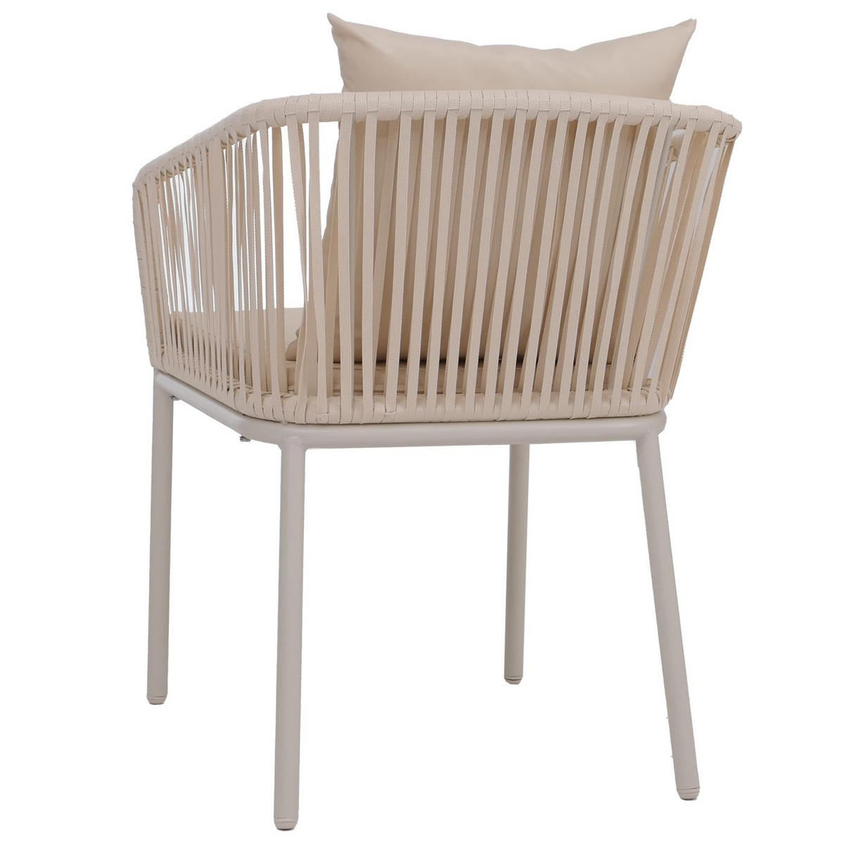 GARTENSTUHL 2er-Set 75x55x55cm Creme - Creme, Metall (55/75/55cm) - PROREGAL