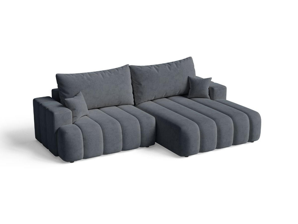 ECKSOFA Caleo Dunkelgrau Rechts - Dunkelgrau, Holz/Textil (270/170cm) - Graingold