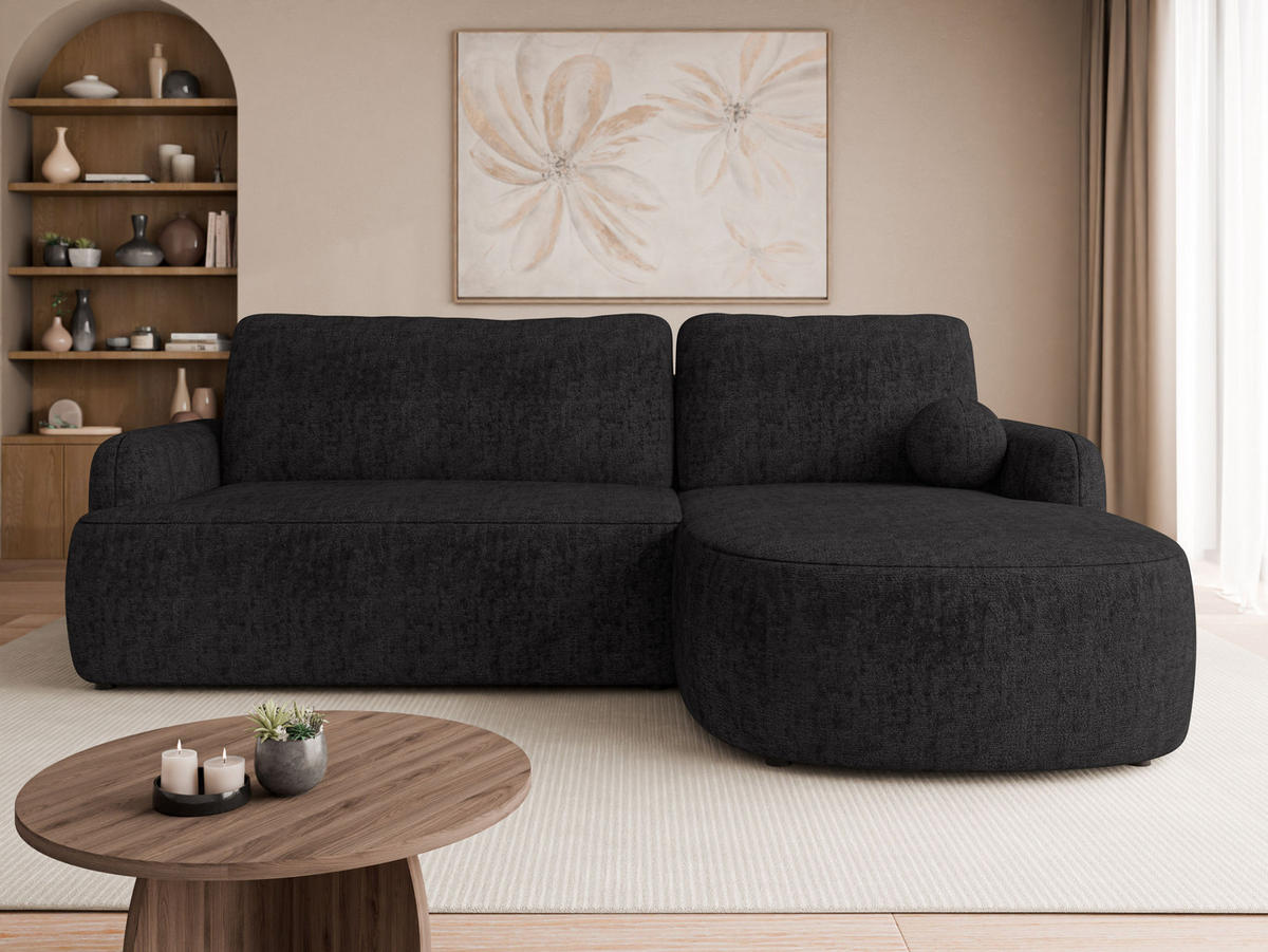 COLTAR Loridu Premium, Dreapta - negru, material plastic/material textil (174/250cm) - MIRJAN24