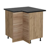 ECKUNTERSCHRANK R-Line Sonoma 75.6 cm , AP Anthrazit - Honigeiche/Sonoma Eiche, Holzwerkstoff (75.6/81.6/60cm) - Vicco