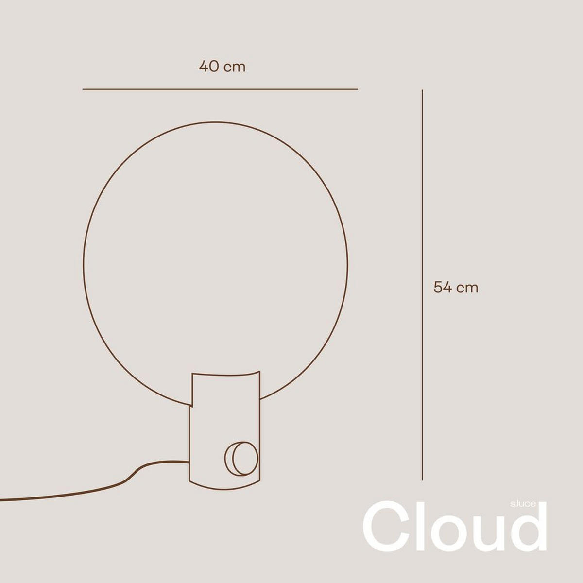 TISCHLAMPE Cloud Schwarz Ø 50cm - Schwarz, Metall (64/50/64cm) - s.luce