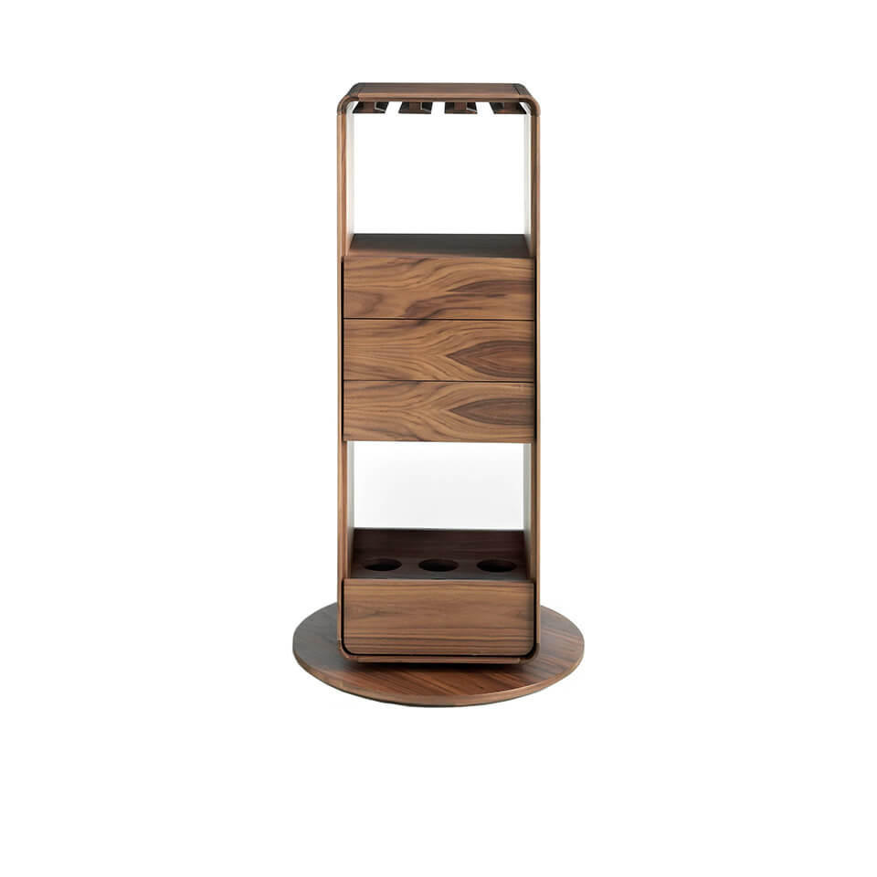 BARSCHRANK Walnuss 43/40/128 cm - Walnussfarben, Holz (43/128/40cm) - ANGEL CERDA