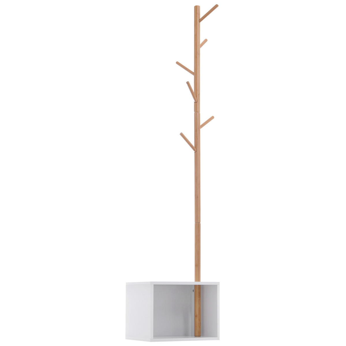 GARDEROBENSTÄNDER Weiß 40/30/180 cm - Weiß, Fell (30/180/40cm) - PANGIVO