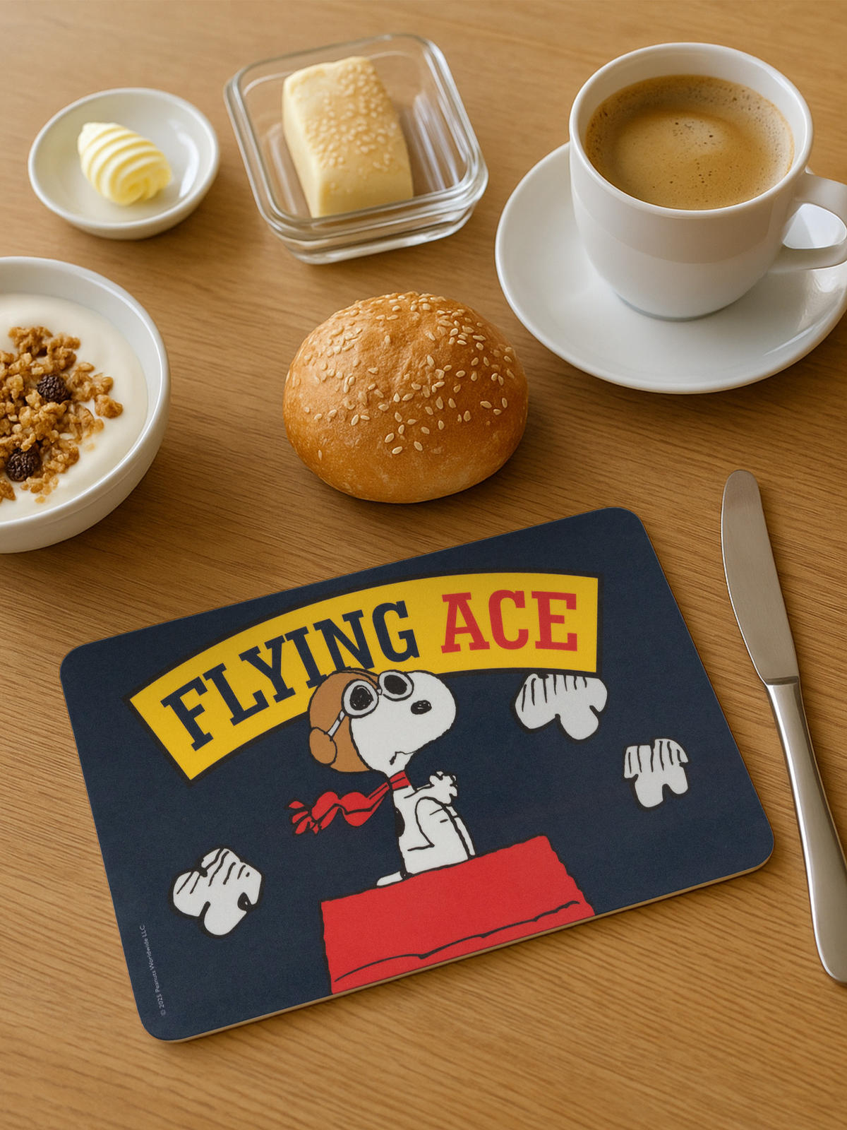 BRETTCHEN The Peanuts Snoopy Flying Ace Schwarz 14,5 x 23,5 cm - Blau, Kunststoff (14.5/23.5cm) - United Labels