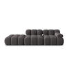 MODULARES-SOFA links Bellis aus Samt dunkelgrau 4 Sitzplätze - Dunkelgrau, Textil (94/63/282cm) - Micadoni