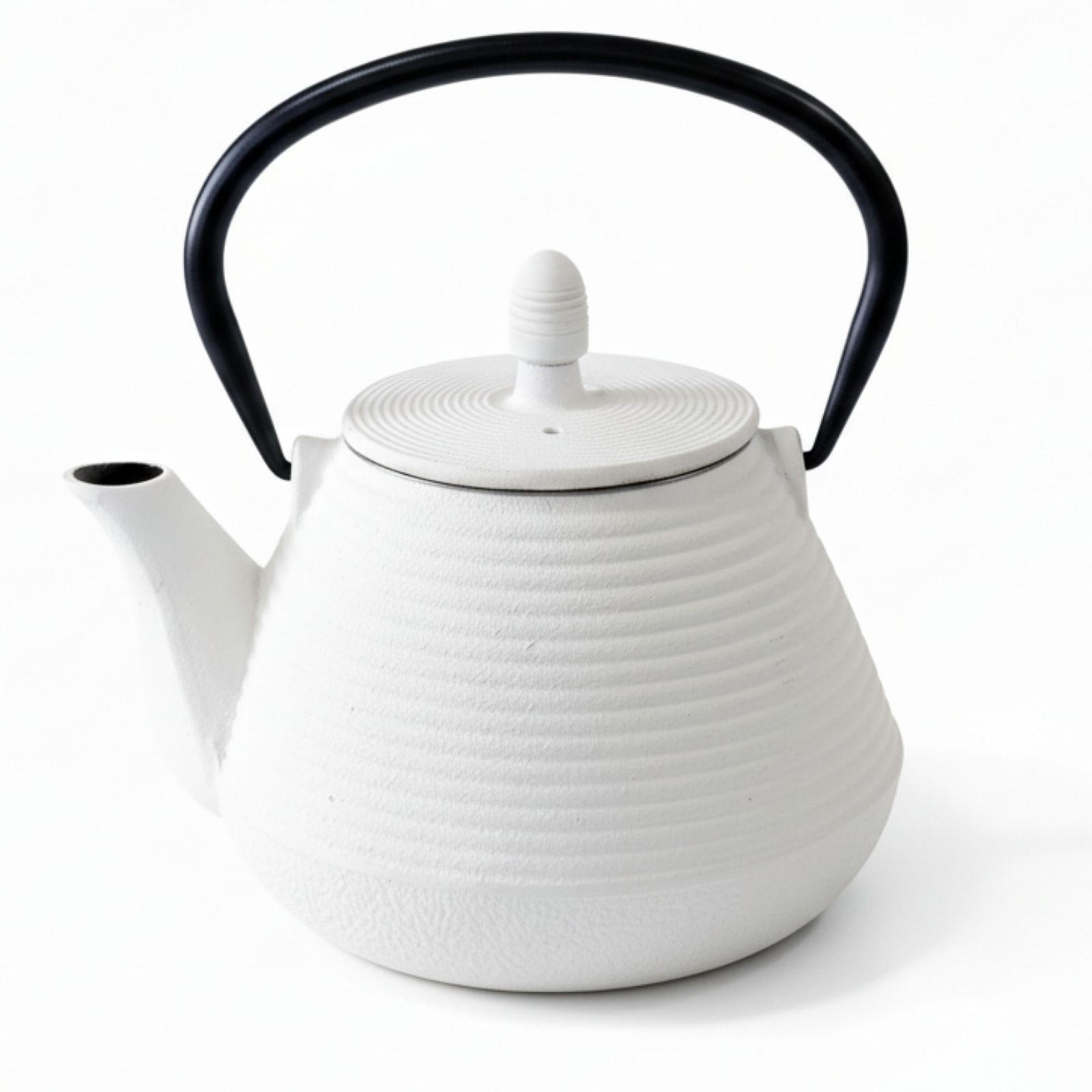 TEEKANNE Gusseisen Yuki 1000 ml - Weiß, Metall (1L) - AROMELIO