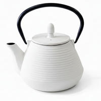 TEEKANNE Gusseisen Yuki 1000 ml - Weiß, Metall (1L) - AROMELIO