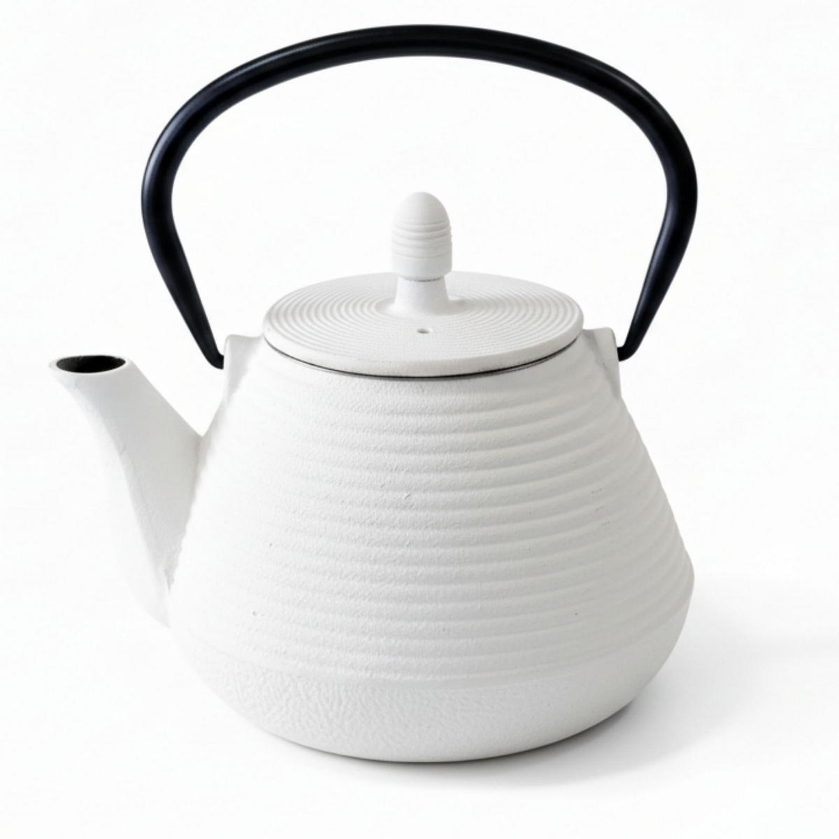 TEEKANNE Gusseisen Yuki 1000 ml - Weiß, Metall (1L) - AROMELIO