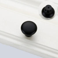 SCHRANKKNOPF Schwarz 4er-Set 29 mm - Schwarz, Metall (2.9/29/2.9cm)