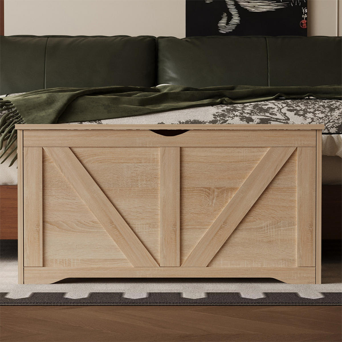 KISTE hellbraun 100/40/46 cm - Braun, Holz (100/46/50cm)