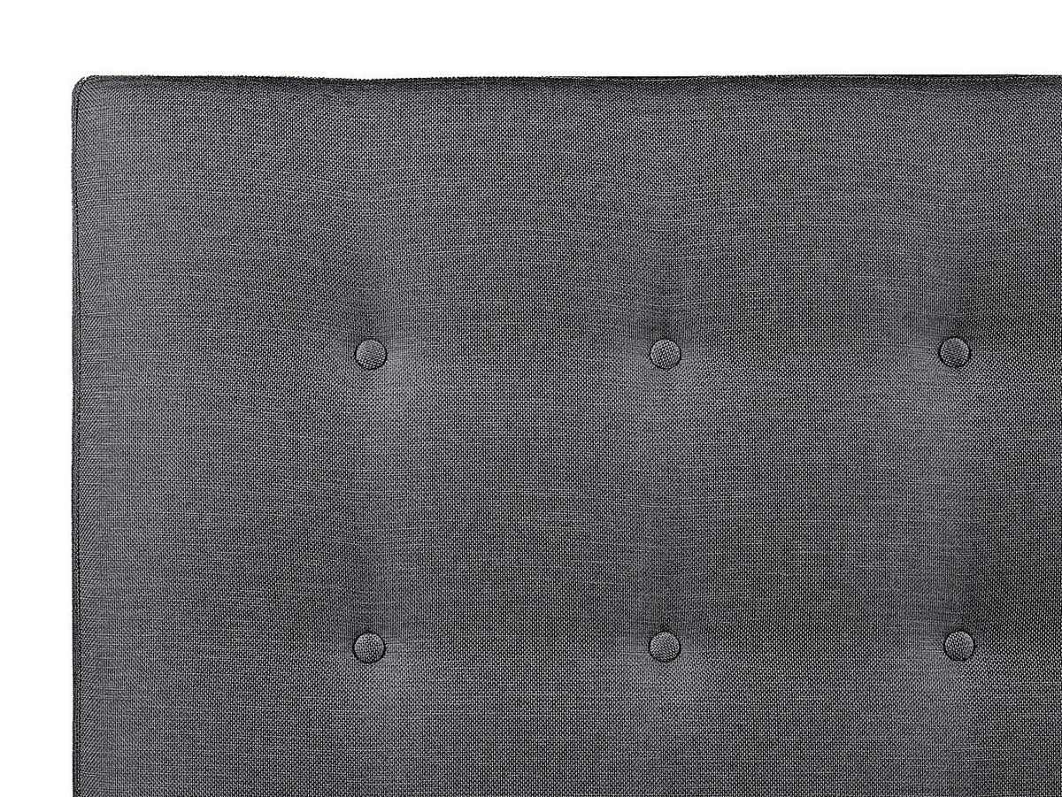 POLSTER-BETTKOPFTEIL - 180 cm - Stoff - Grau - FRANCESCO - Grau, Textil (184.5/125/9.5cm) - Vente-Unique