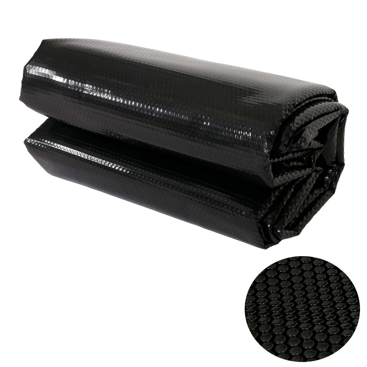 POOLABDECKUNG HxBxT 0,02x457x457cm rund 4,57m schwarz Stärke: 200 µm - Schwarz, Kunststoff (457/457cm) - PROREGAL