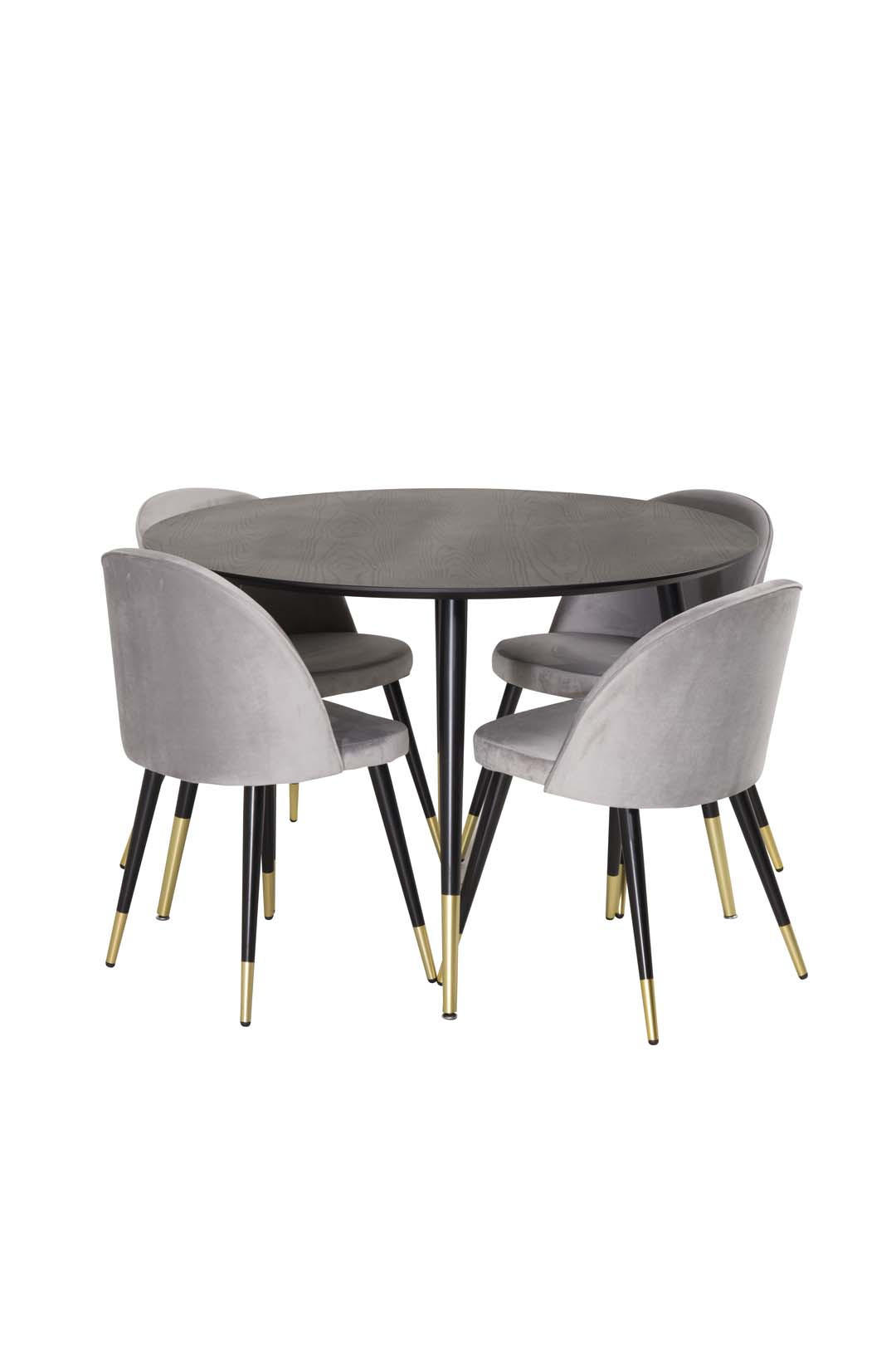 TISCHGRUPPE Schwarz - Schwarz, Holzwerkstoff (115/75/115cm) - ebuy24