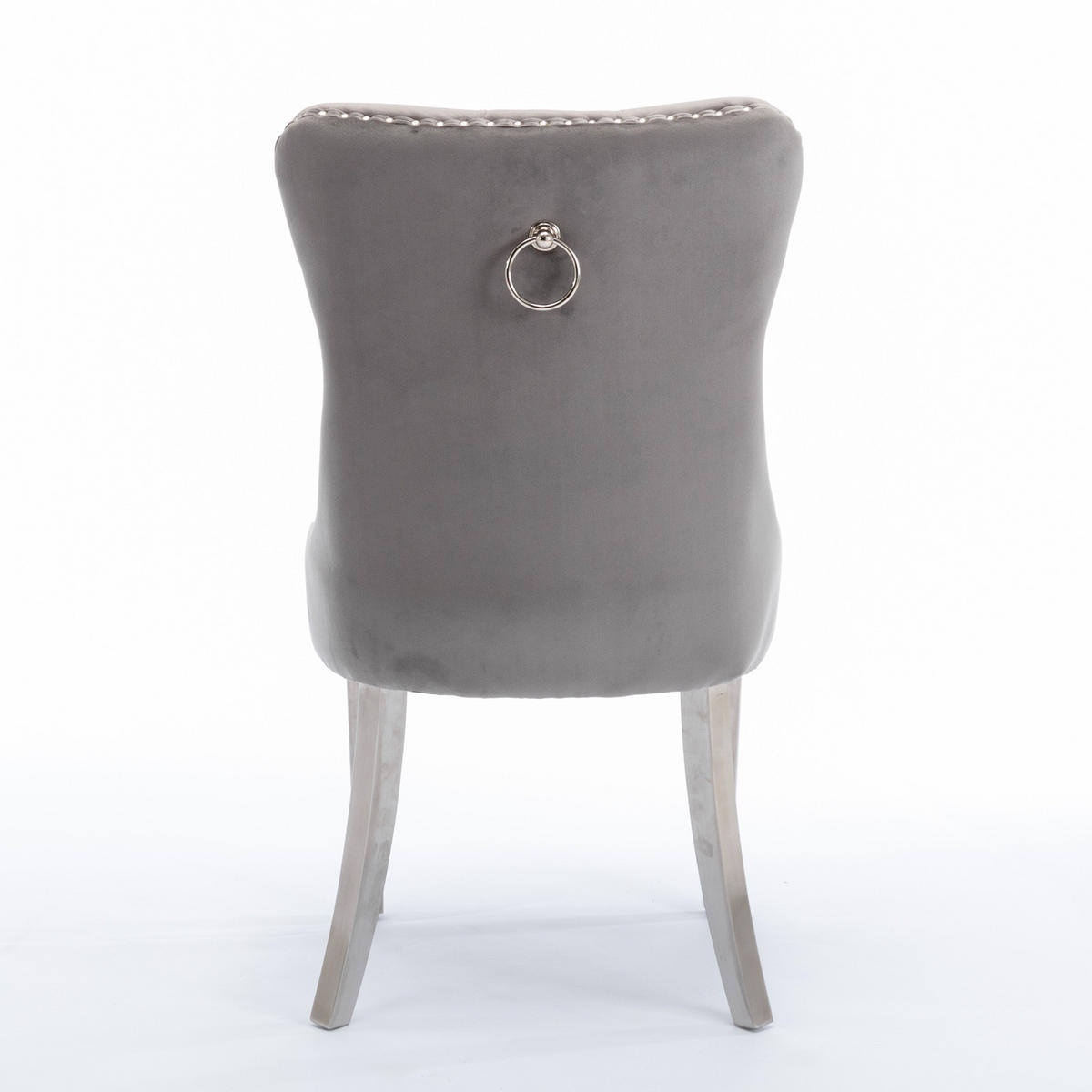 STUHL-SET DE-36289 2 Stück mit verchromten Beinen Grau - Grau, Holz (50/95/65cm) - ComfortXL
