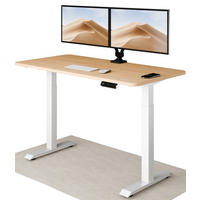 SCHREIBTISCH Elektrisch Höhenverstellbarer HomeOne 140x70cm Weiß/Eiche mit Memory-Funktion, Anti-Kollisions Technologie - Eichefarben/Weiß, Holzwerkstoff (70/140/72cm) - Desktronic