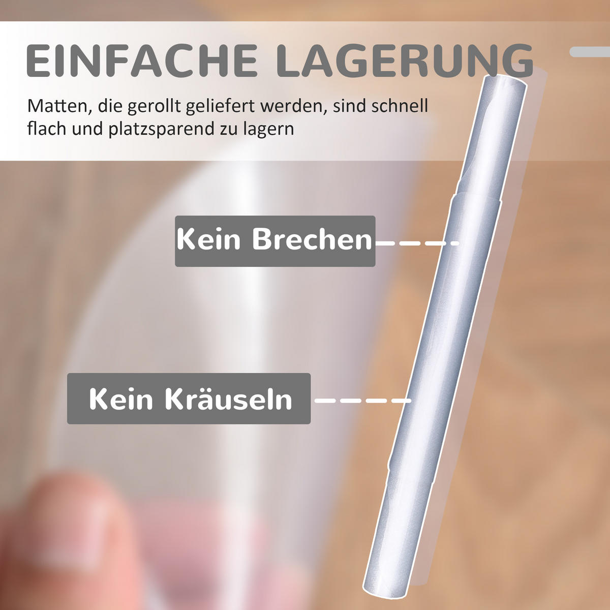 BODENSCHUTZMATTE 90 x 120 cm Bürostuhl Unterlage in Transparent, Kratzfest - Transparent, Kunststoff (120/1.5/90cm) - HOMCOM