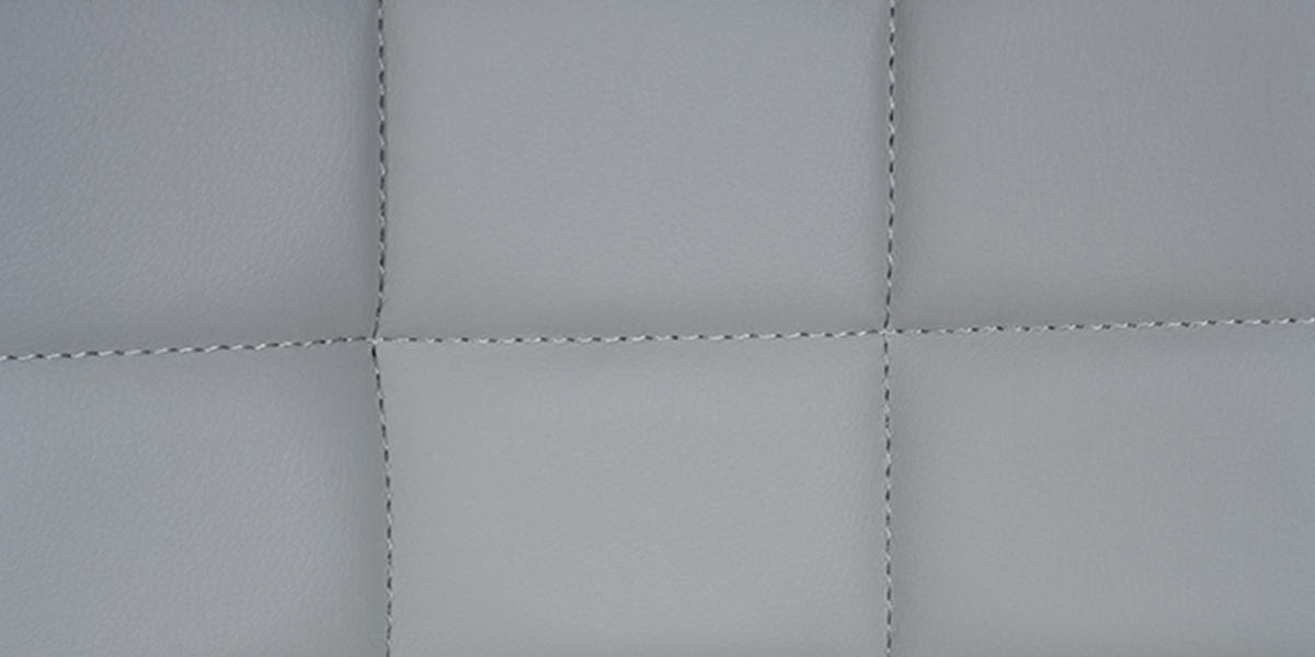 BARHOCKER Caram Kunstleder Grau - Grau, Leder/Metall (48/81/54cm) - DELUKE