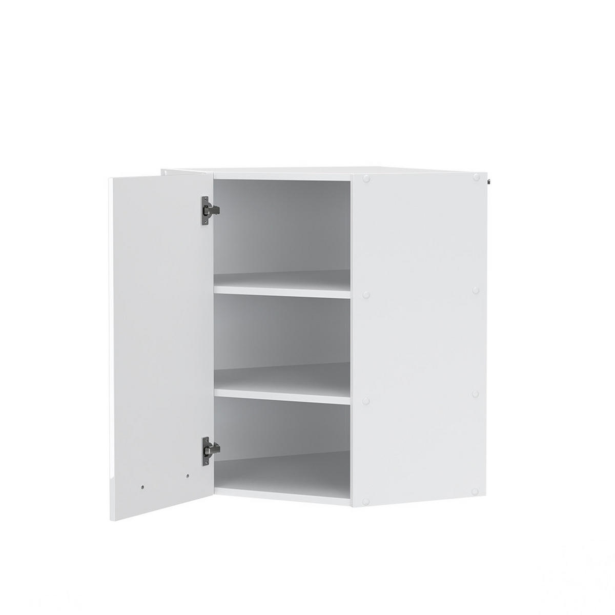 ECKHÄNGESCHRANK Fame-Line Weiß Hochglanz 57 cm - Weiß Hochglanz/Weiß, Holzwerkstoff (57/72/34.1cm) - Vicco