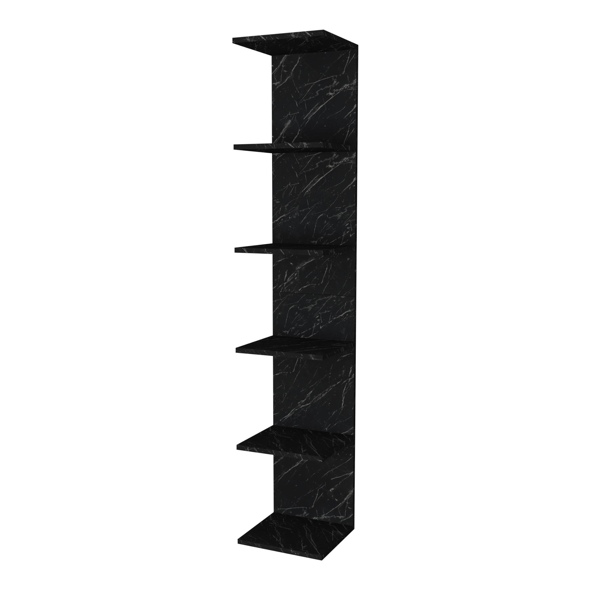 WANDREGAL Surahammar - Schwarz, Holzwerkstoff (34.5/180/30cm) - [en.casa]