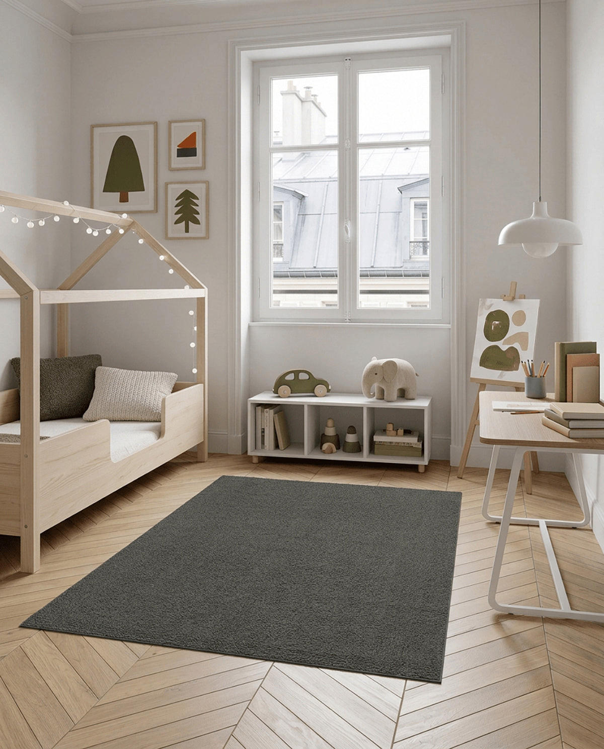 TEPPICH, Zeitgenössischer im Lammfell-Look grün - Grün, Textil (160/230cm) - AFK Living