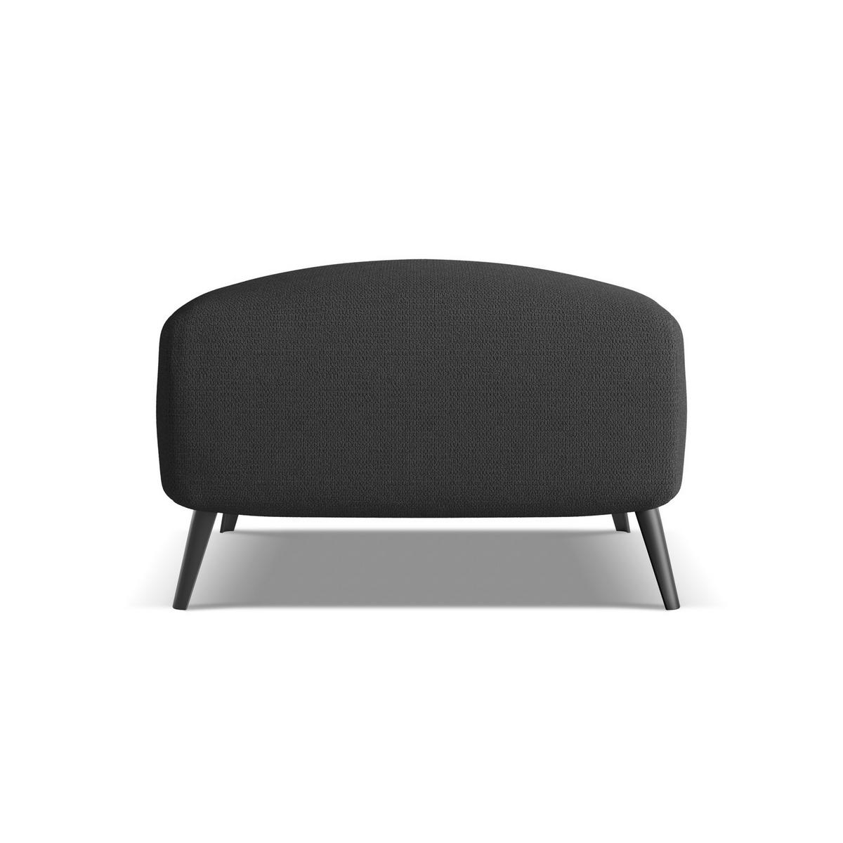 POUF Chenille Stoff Schwarz - Anthrazit/Schwarz, Textil/Metall (65/44/65cm) - LaMiaSofa
