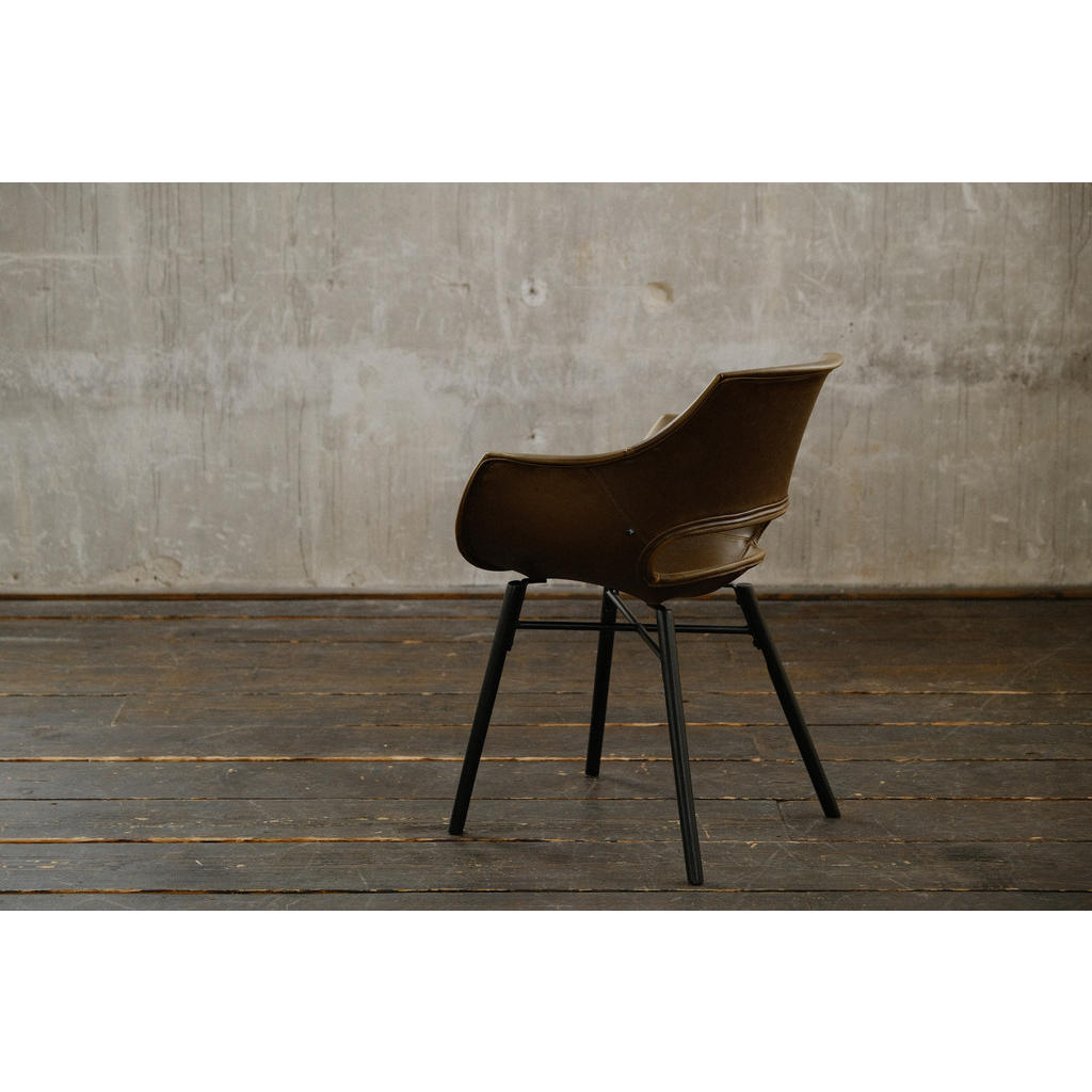 Thumbnail - Kawola Stuhl, Dunkelbraun, Leder, 57x82x59 cm, Esszimmer, Stühle, Esszimmerstühle, Vierfußstühle