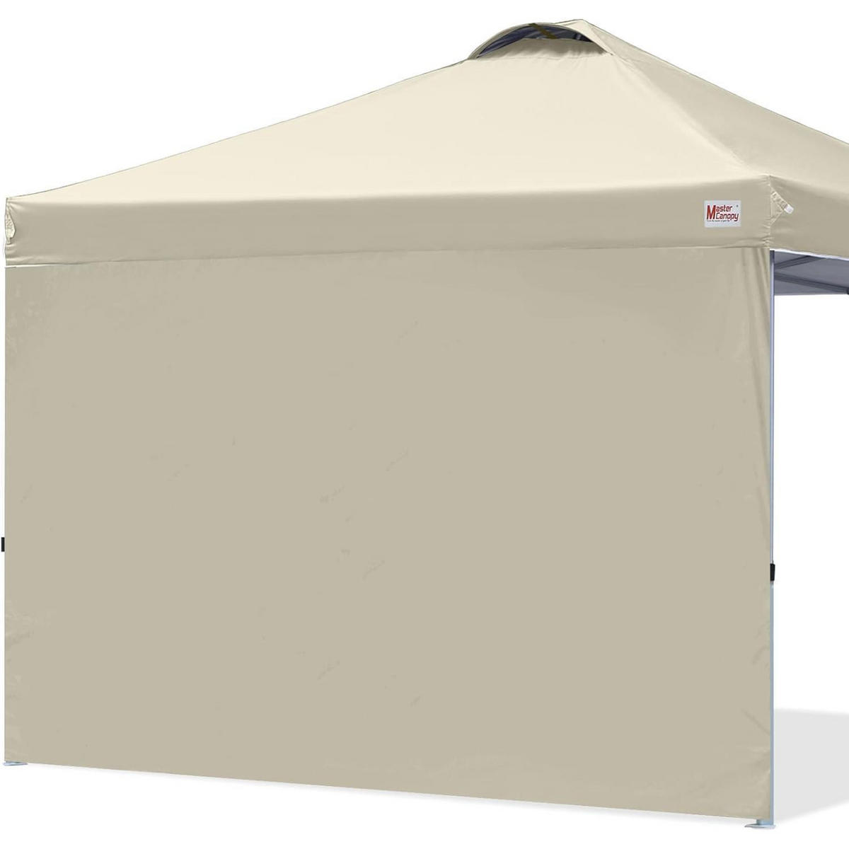 FALTPAVILLON 2,5 x 2,5 m mit Seitenwand Beige - Beige, Textil (250/257/250cm)