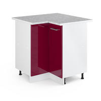 KUTNI DONJI ORMAR R-Line Bordo visokog sjaja 75.6 cm s vratima, s RP - bordo, drvni materijal (75.6/81.6/60cm) - Vicco