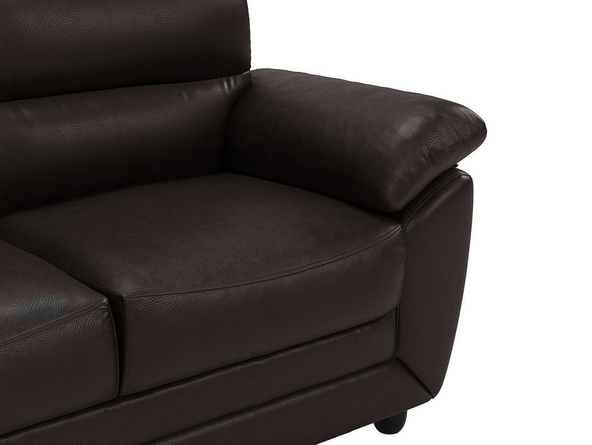 SOFA ohne Schlafmöglichkeit - -Sitzer - Kunstleder - Schokoladenbraun - - Braun, Leder (163/88/82cm) - Vente-Unique