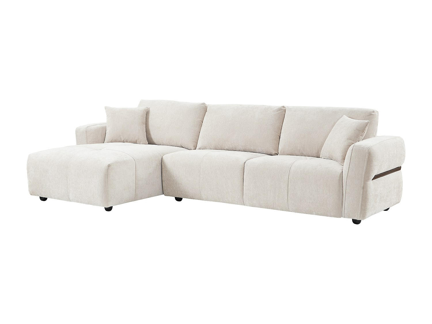SOFA ohne Schlafmöglichkeit - -Sitzer - Stoff - Beige - - Beige, Textil (296/85/157cm) - Vente-Unique