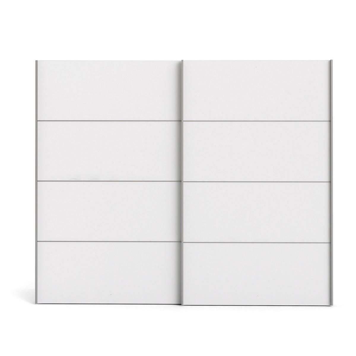 SCHWEBETÜRENSCHRANK weiß - Weiß, Holzwerkstoff (243/202/64cm) - ebuy24