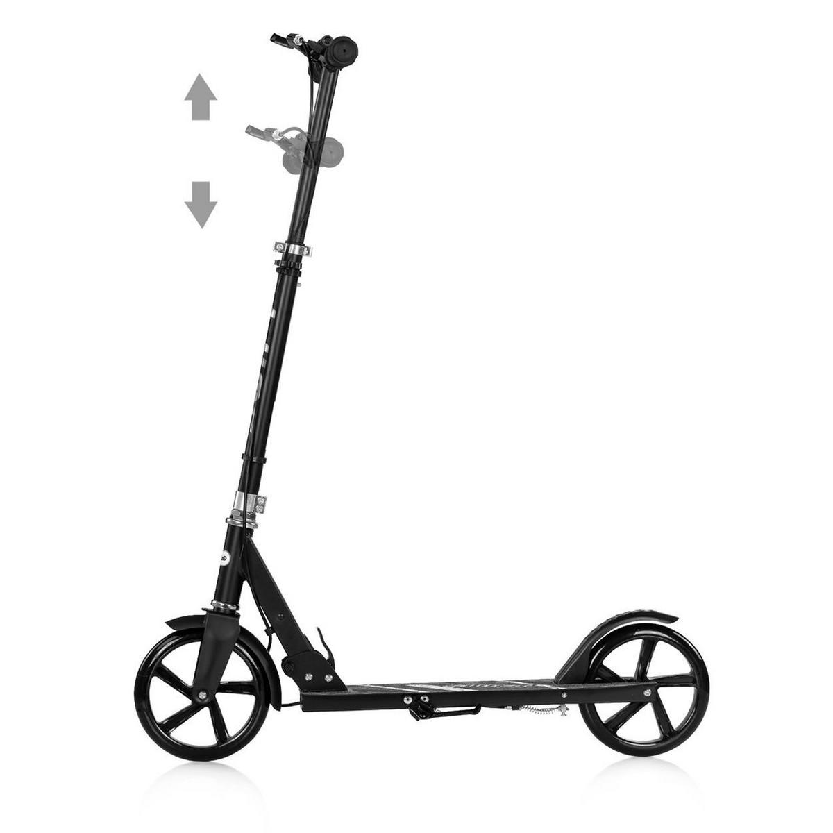 KINDERROLLER Swift klappbar weiß Anti-Rutsch-Griffe Hinterradbremse ABEC-7 - Weiß, Metall (82/38/90cm) - Chipolino