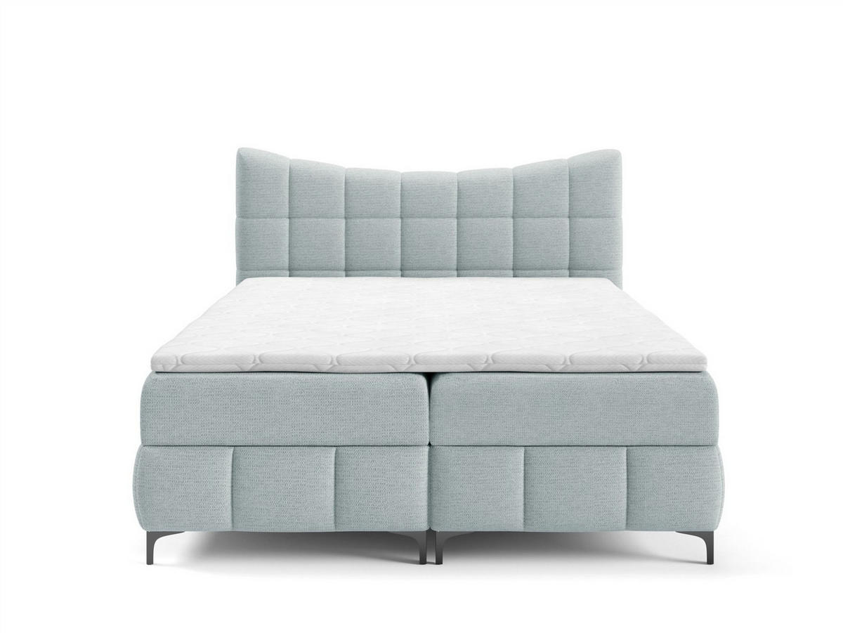BOXBETT Charles Premi.. In Aragon - Hellblau, Holzwerkstoff/Textil (140/200cm) - Fun Möbel