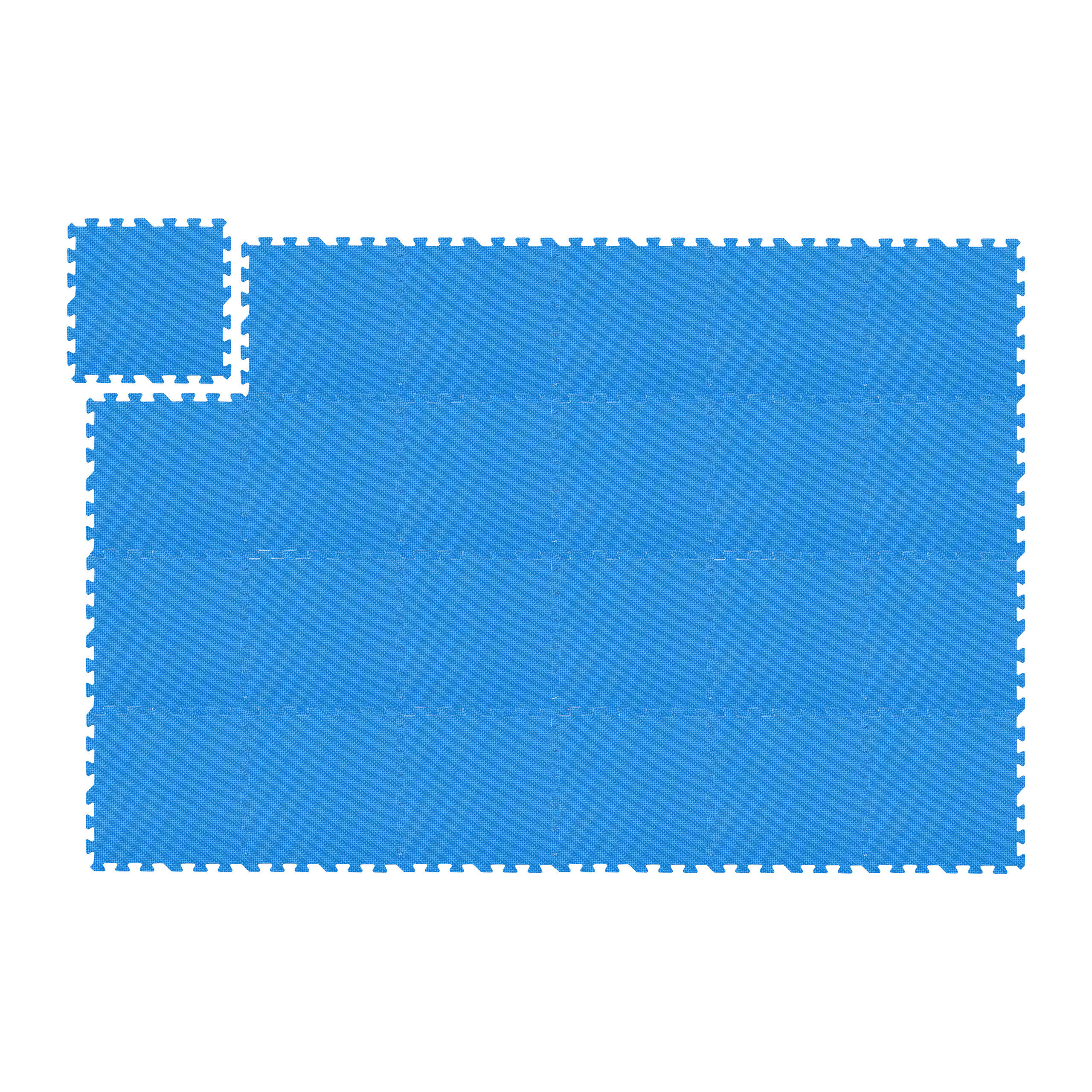 24XBODENSCHUTZMATTE - Blau, Kunststoff (30/30cm) - Relaxdays