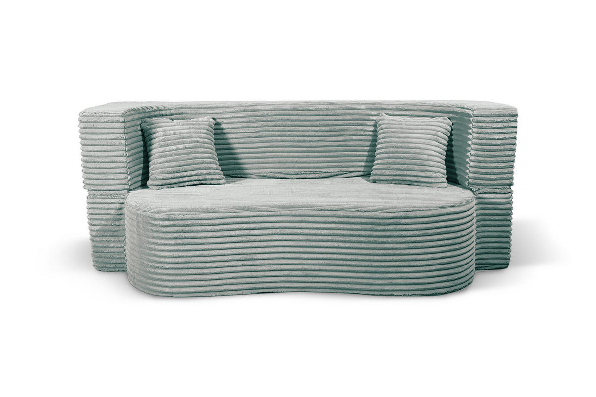 SCHLAFSOFA MYFOAM, Sofa mit Schlaffunktion, Farbe: Minze, Cordstoff - Hellgrün, Textil (200/80/72cm) - Storez24